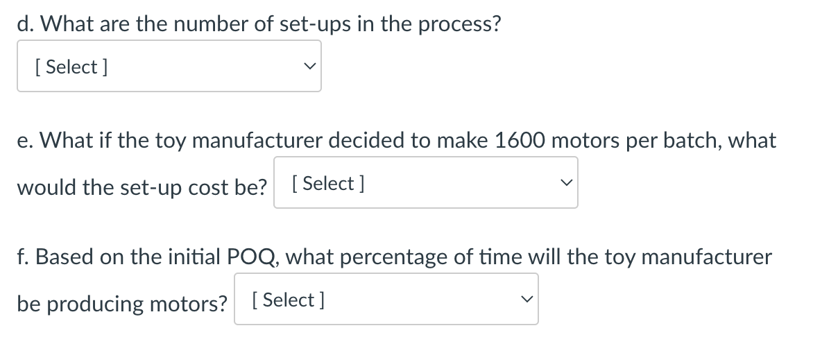 A toy manufacturer makes its own wind-up motors,