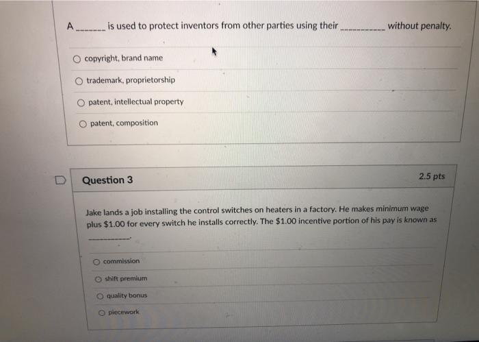 A... is used to protect inventors from other