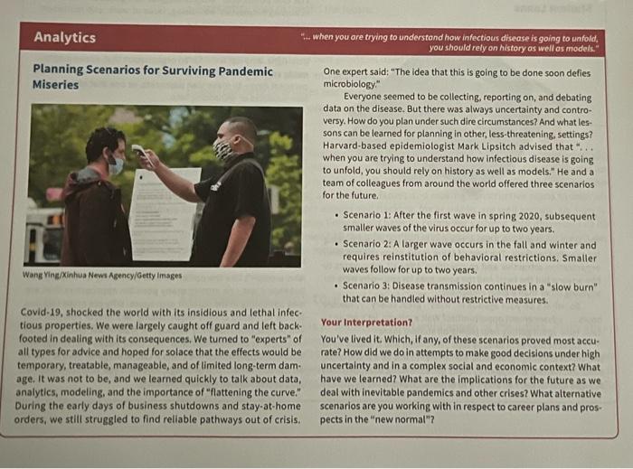 Analytics "iwhen you are trying to understand how