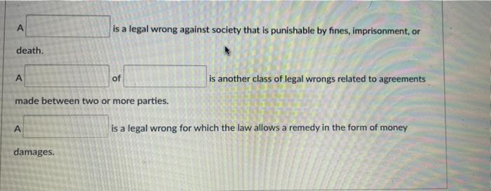 is a legal wrong against society that is