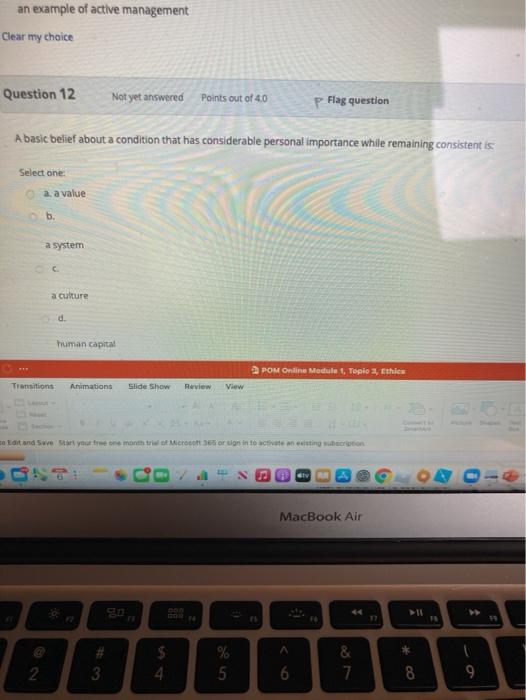an example of active management Clear my choice