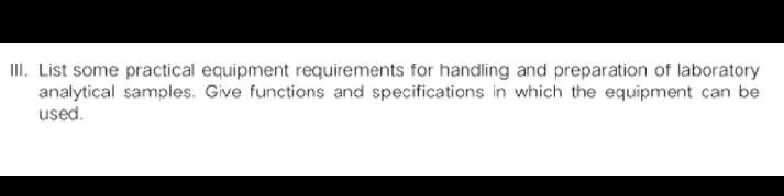 need plss thanks III. List some practical