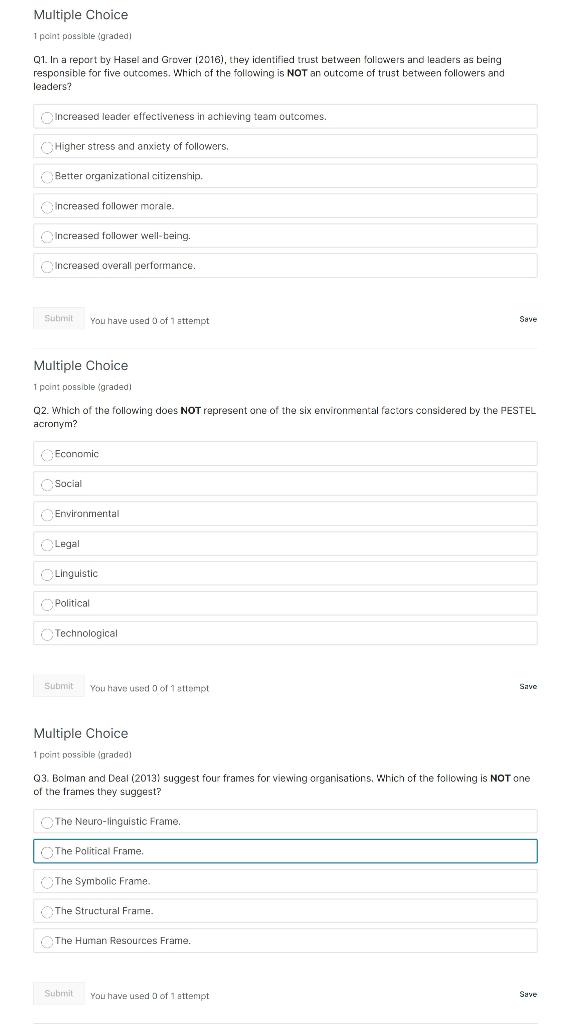 Multiple Choice 1 point possible (graded Q1. In a