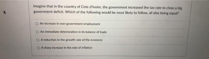 Imagine that in the country of Cote d'Ivoire, the