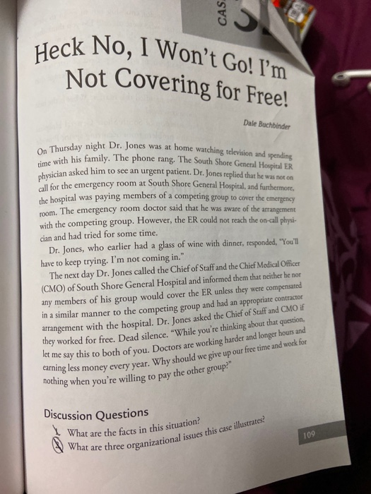 CAS Leck No, I Won't Go! I'm Not Covering for