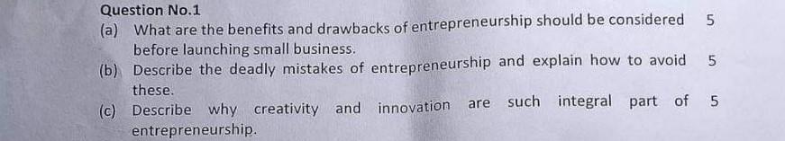 Question No.1 (a) What are the benefits and
