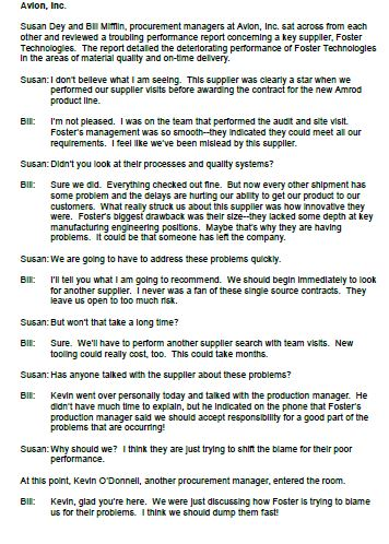 What components did Avion miss in their supplier