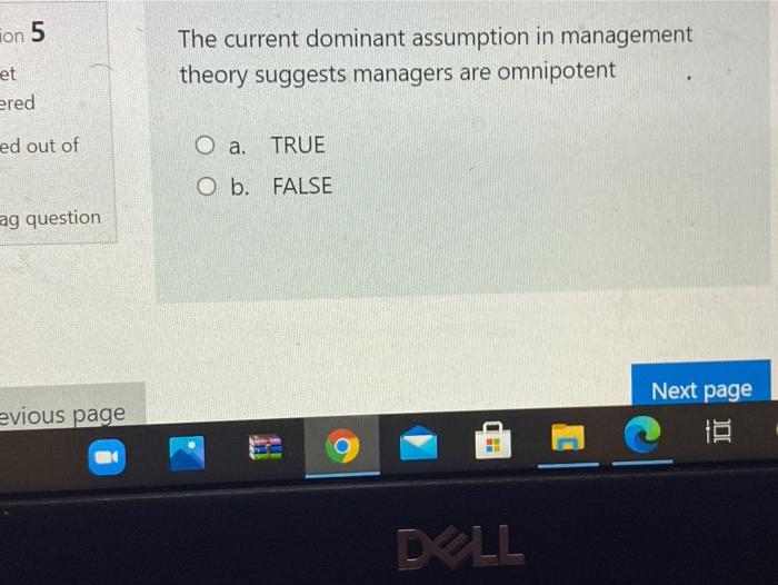von 5 The current dominant assumption in
