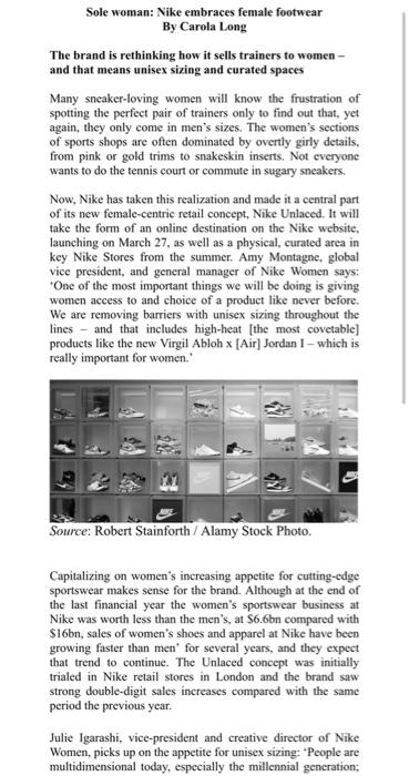 Sole woman: Nike embraces female footwear By