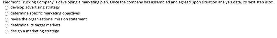 Piedmont Trucking Company is developing a