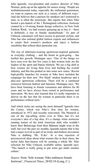 Sole woman: Nike embraces female footwear By