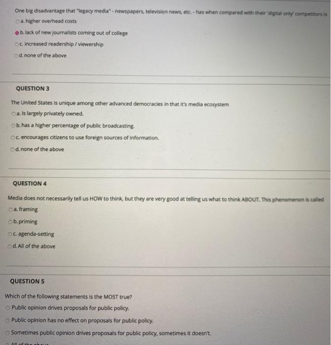 One big disadvantage that legacy media"-