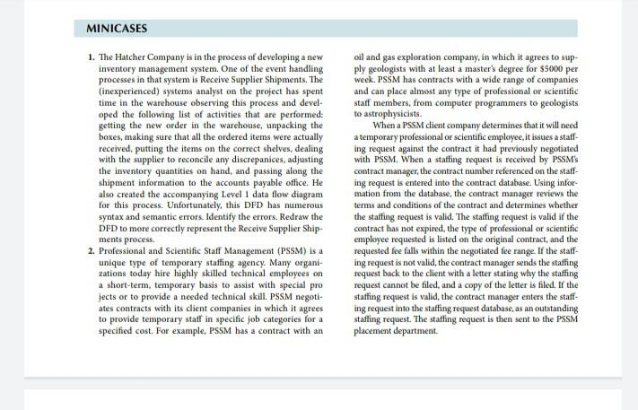 MINICASES 1. The Hatcher Company is in the