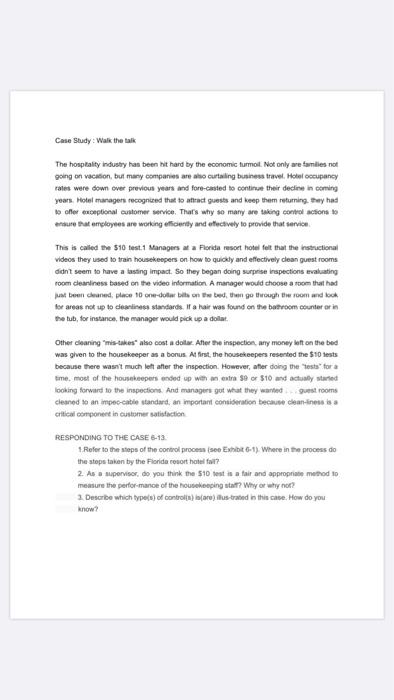 Case Study: Walk the talk The hospitality