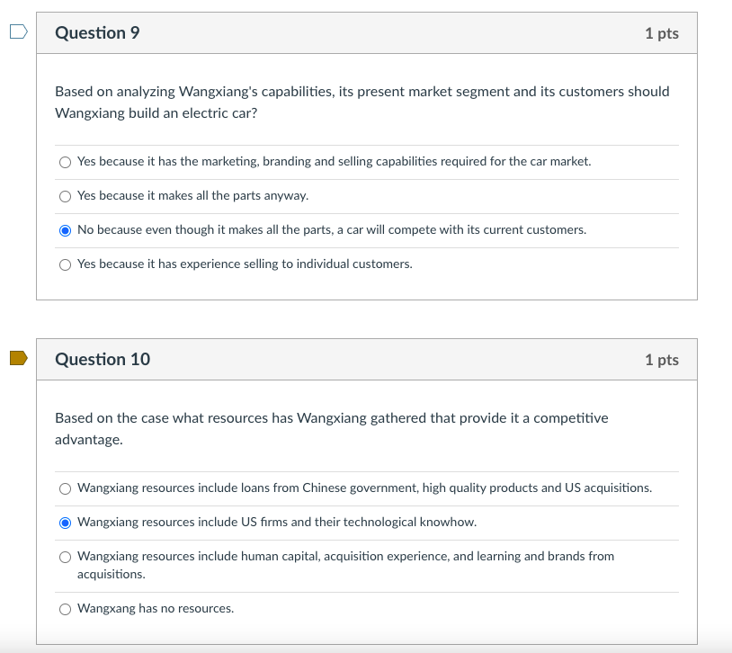 Question 9 1 pts Based on analyzing Wangxiang's