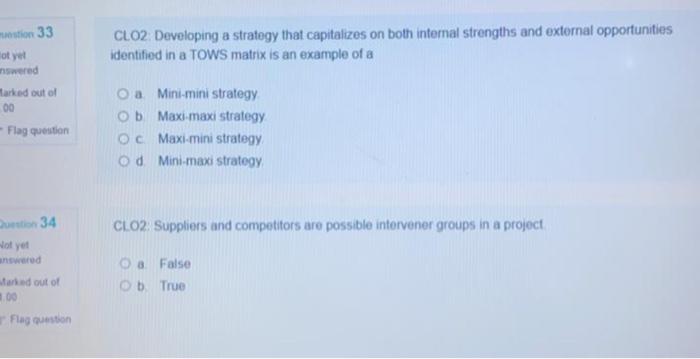 estion 33 tot you inswered CLO2 Developing a