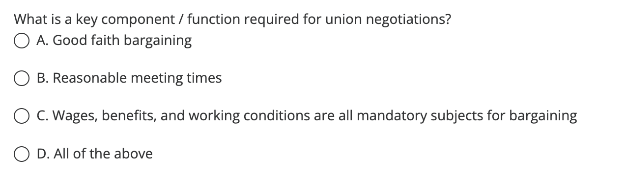 What is a key component / function required for