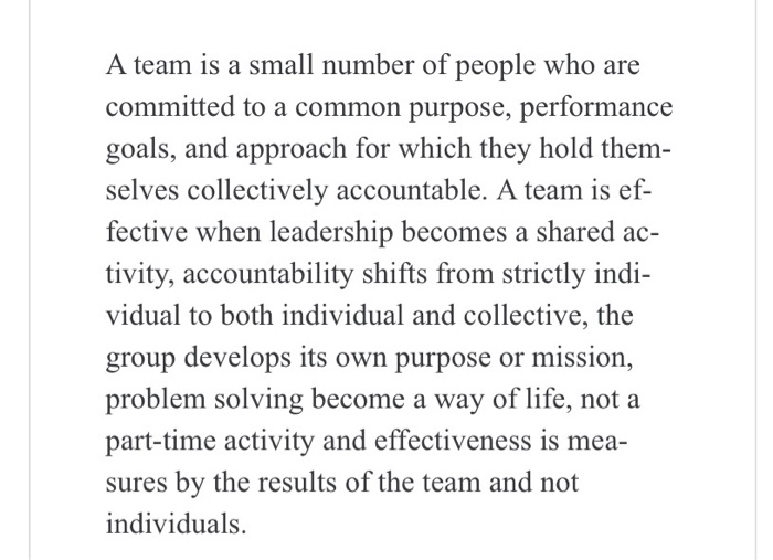 ansewr to this post respond A team is a small