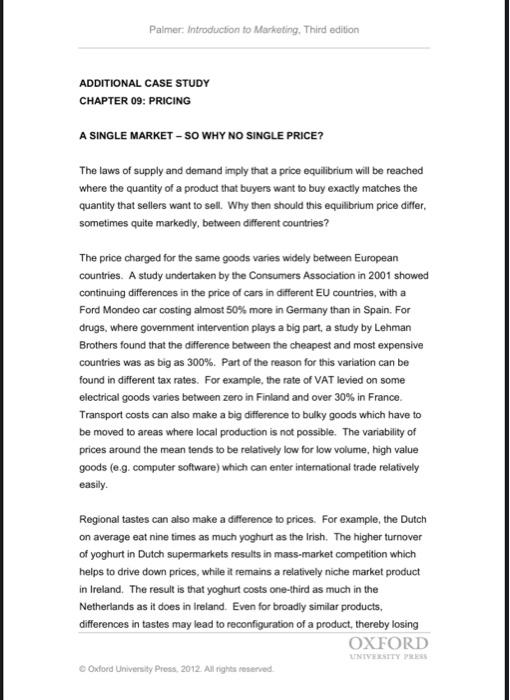 Paimer: Introduction to Marketing. Third edition