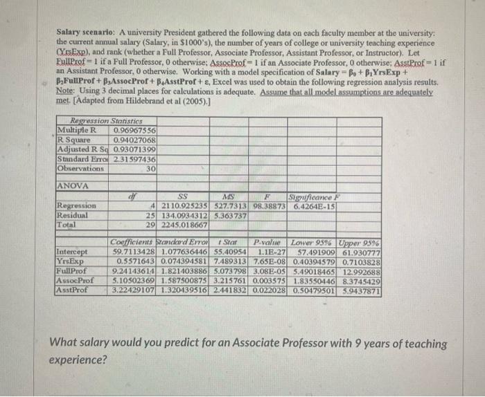 Salary scenarlo: A university President gathered