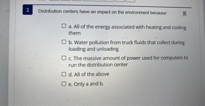 Distribution centers have an impact on the