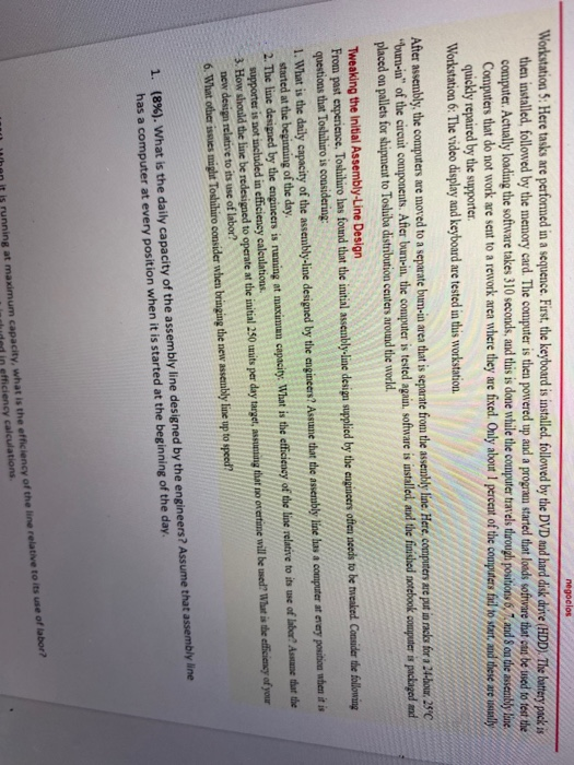 Analytics Exercise: Designing a Manufacturing