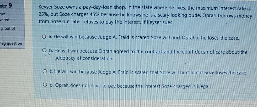 l Question 12 Not yet Sam Bernstein represents