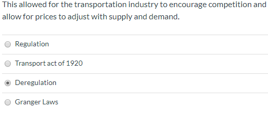 This allowed for the transportation industry to