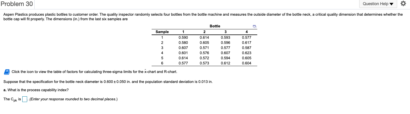 undefined Problem 30 Question Help Aspen Plastics