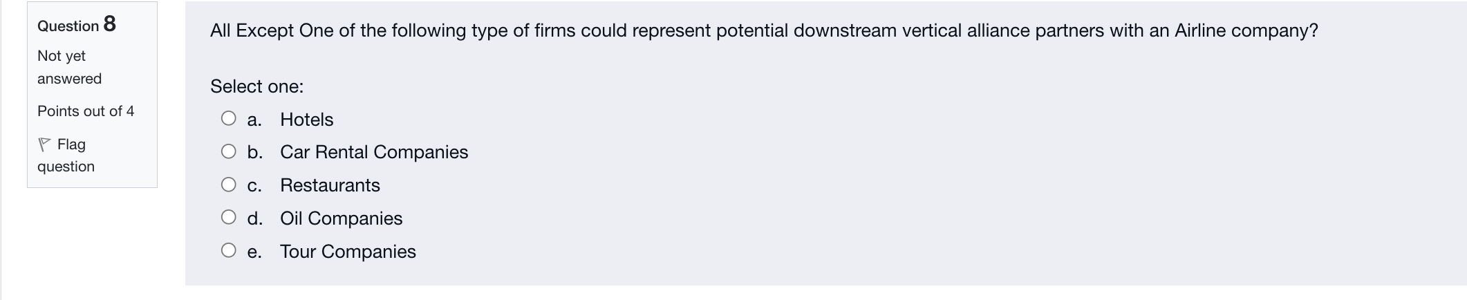 Question 10 Institution Based considerations for