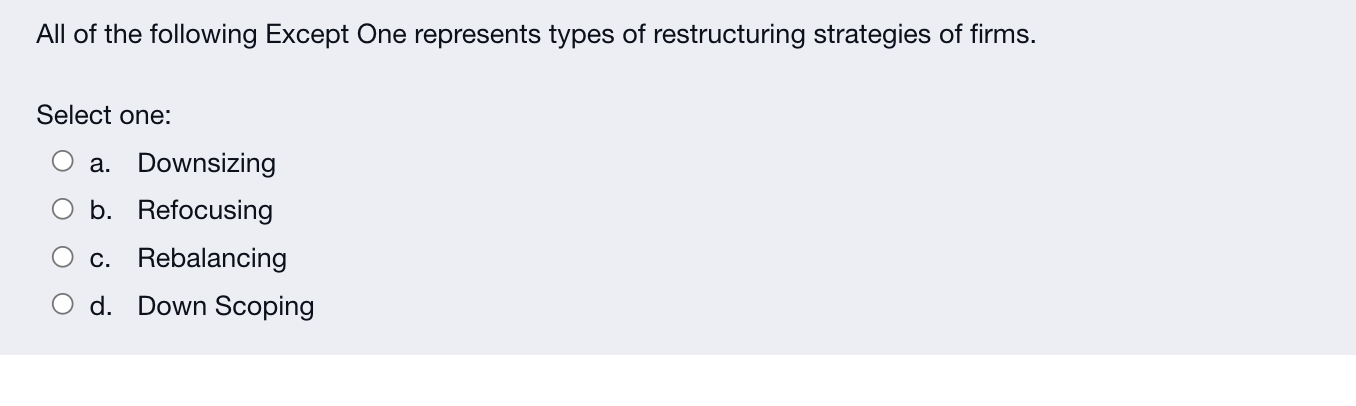 Question 10 Institution Based considerations for