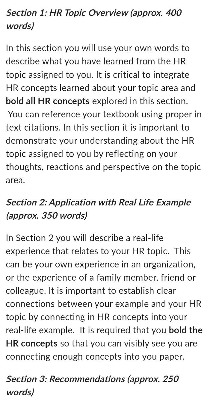 topic what is HRM Section 1: HR Topic Overview