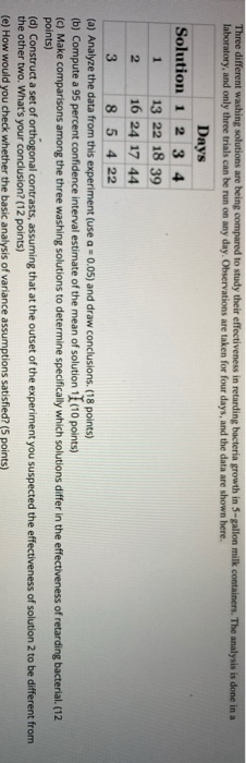 please answer showing all work Three different