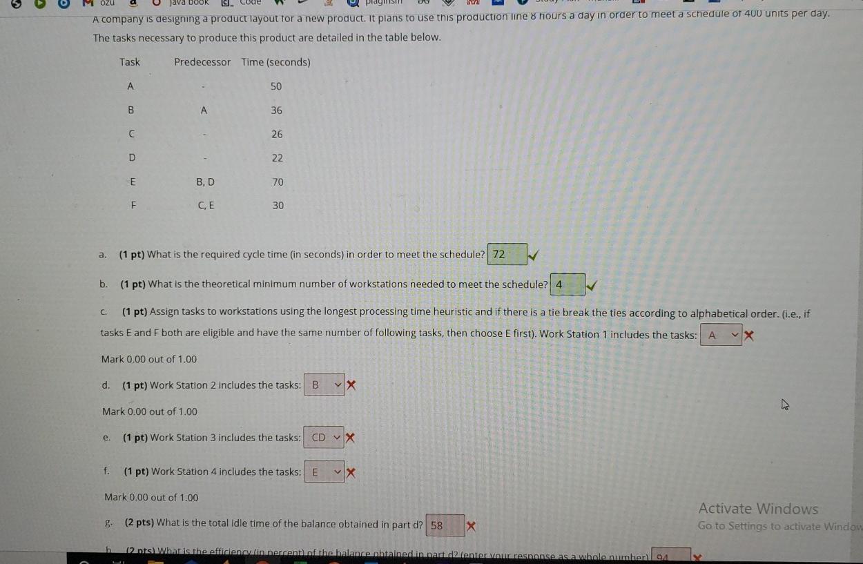 I need step by step working for part G and H.