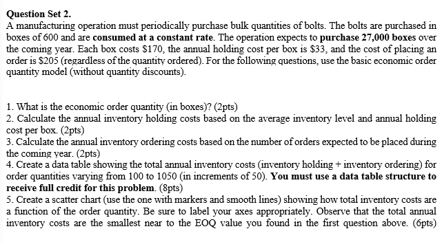 ************SHOW WORK ON EXCEL******* Question
