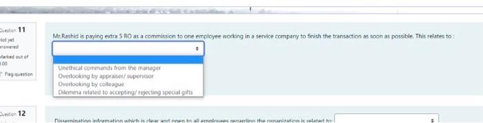 just write the Option Patio 11 Mr.Rashid is