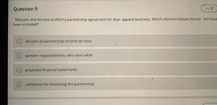 Question 9 (-12 Maryam and Amalya drafted a