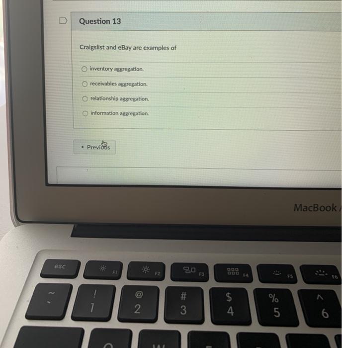 Question 13 Craigslist and eBay are examples of
