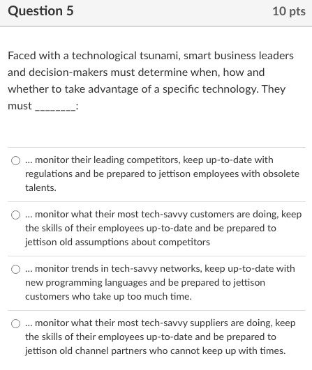 Question 4 10 pts As recently as 2015 over 99% of