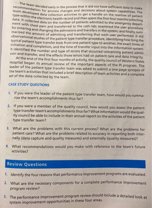 With this case study we are looking at the four