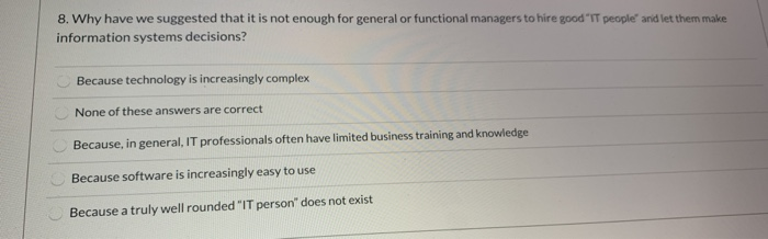 8. Why have we suggested that it is not enough