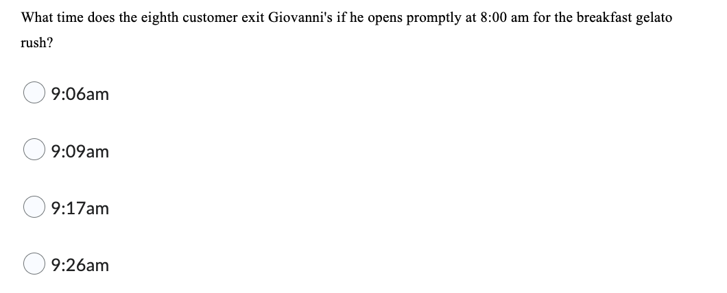 PLEASE HELP WITH QUESTIONS 1-6. Vacationers enter