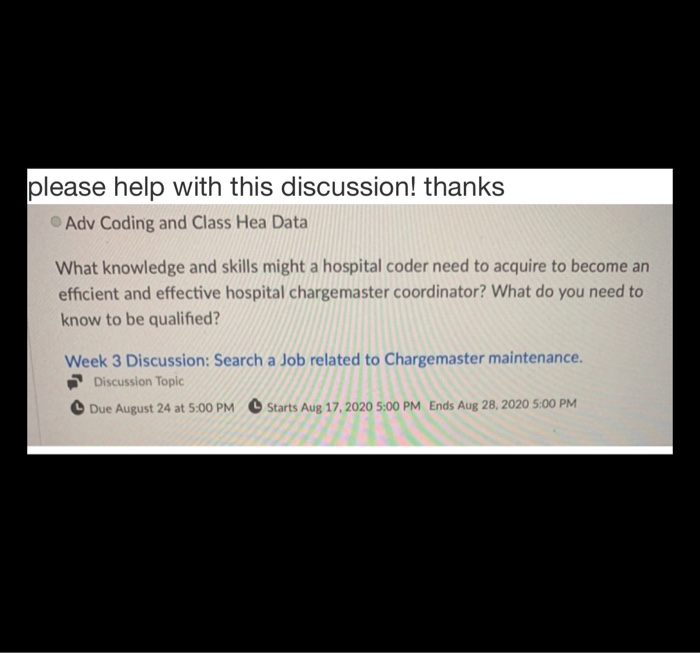 discussion please help please help with this