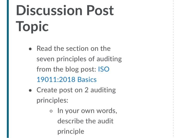 hey expert can you 'Create post on 2 auditing