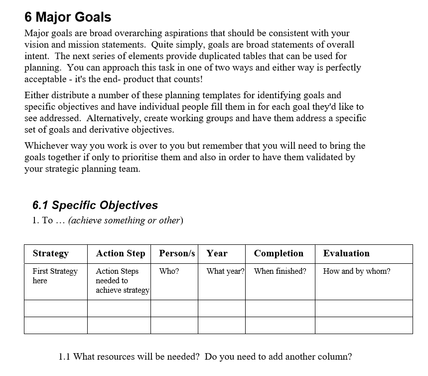 the strategic goal I got is developing the