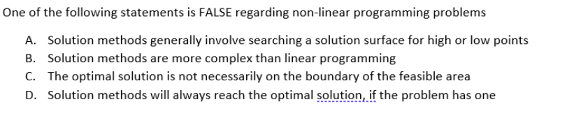 Please select an option and explain why it is