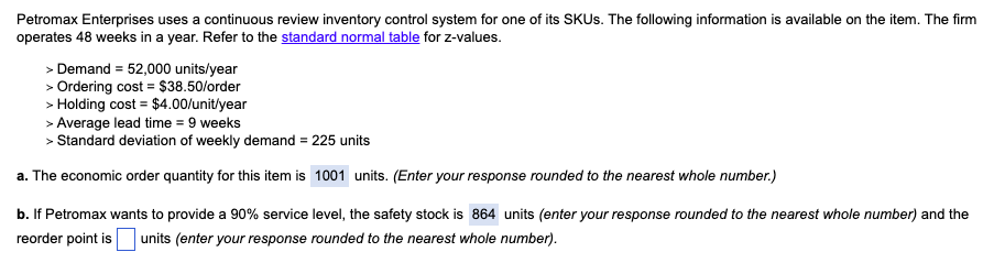 Petromax Enterprises uses a continuous review