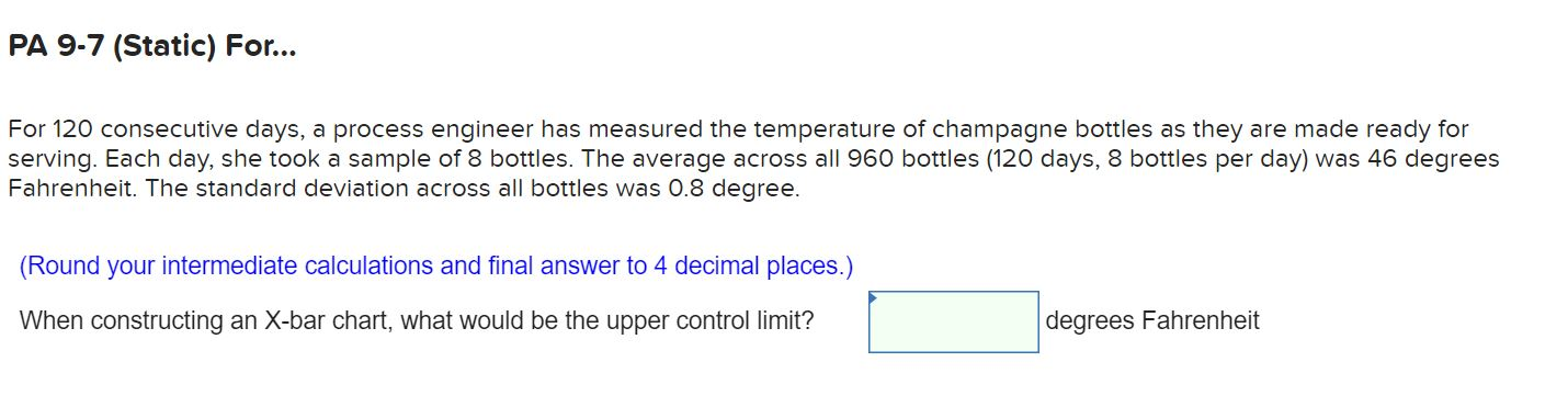 PA 9-7 (Static) For... For 120 consecutive days,