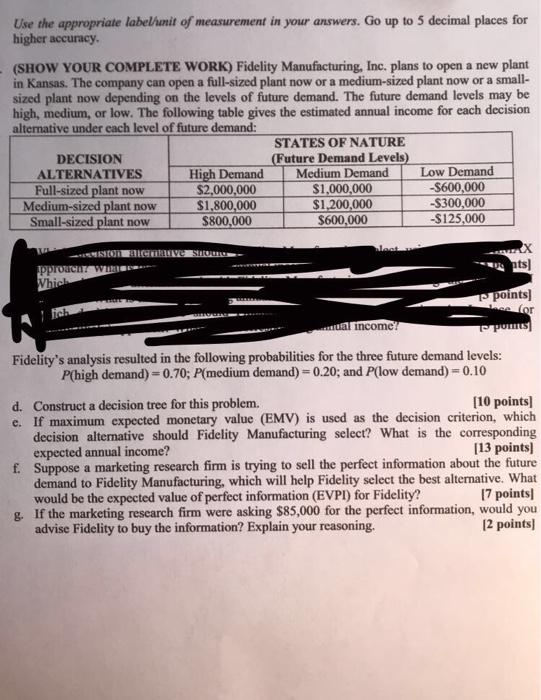 Answer D-G using pencil and paper. message me for
