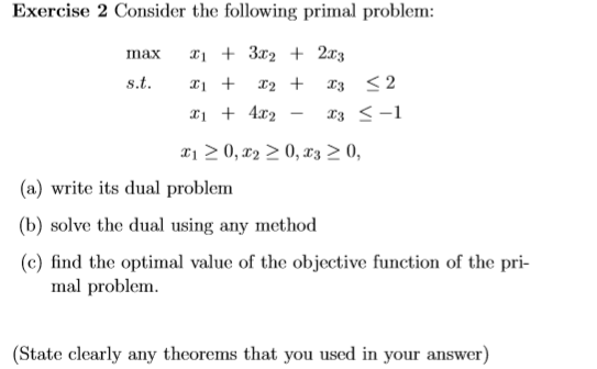 Constructing the dual problem of a primal